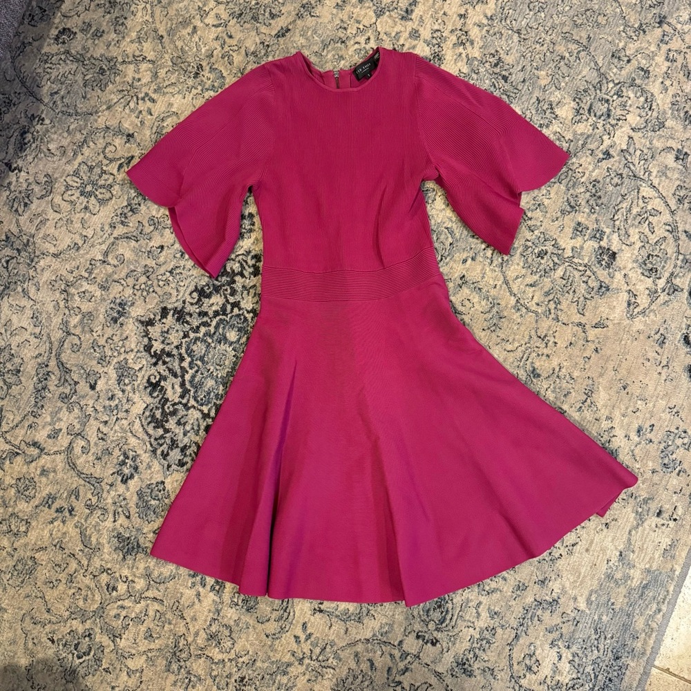 Ted Baker Magenta Midi Dress